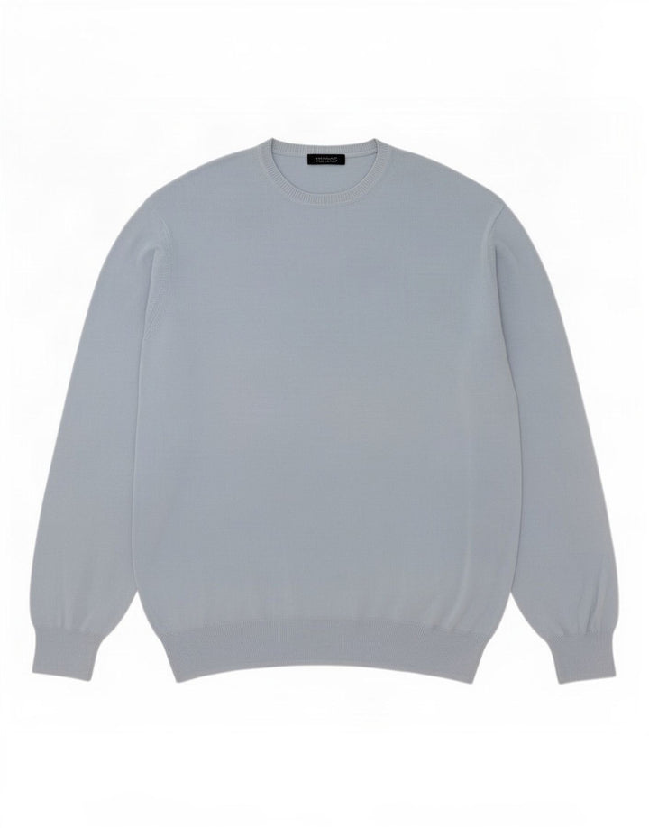 Zara Suéter masculino com gola redonda XL azul
