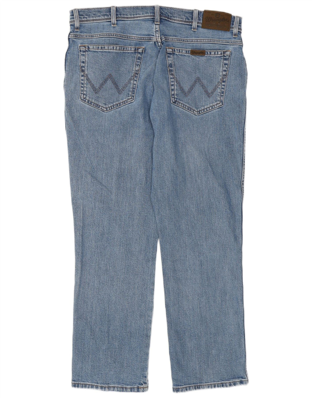 Wrangler Mens Regular Fit Straight Jeans W36 L30 Azul Algodão