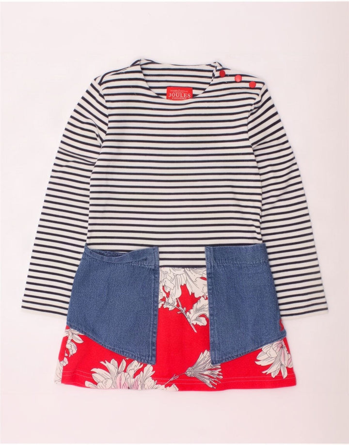 Joules Meninas Vestido Básico Gráfico 2-3 Anos Listrado Multicolorido