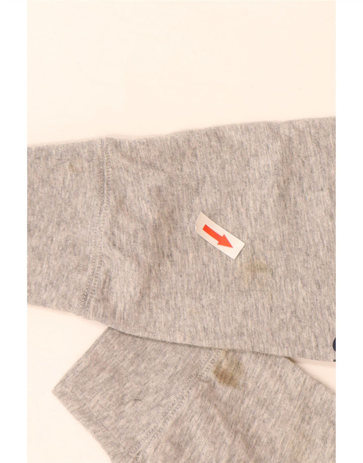 Vineyard Vines Top gráfico masculino manga comprida pequeno algodão cinza