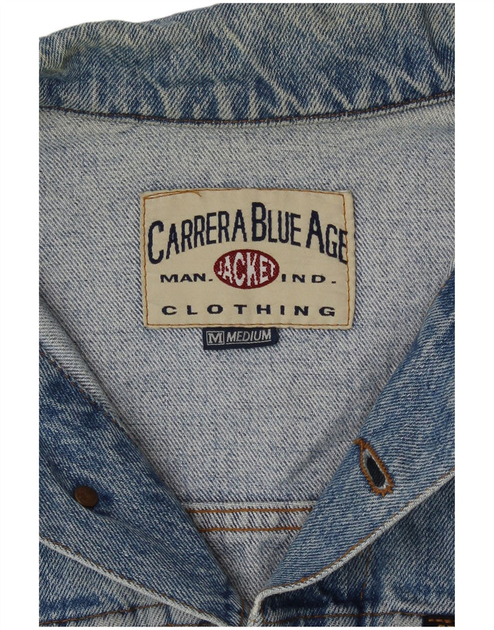 Jaqueta jeans masculina Carrera UK 38 algodão azul médio