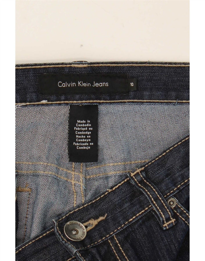 Calça Jeans Calvin Klein Feminina Flared US 10 Grande W33 L29 Azul Marinho Algodão