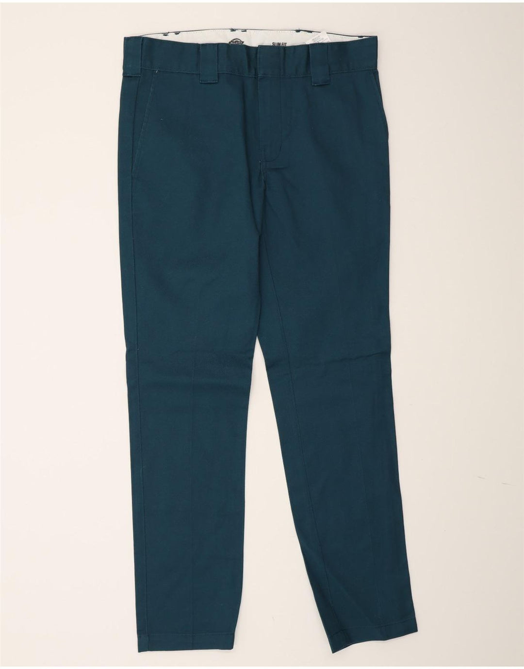 Calças Dickies masculinas Slim Fit Chino W32 L32 Azul Poliéster