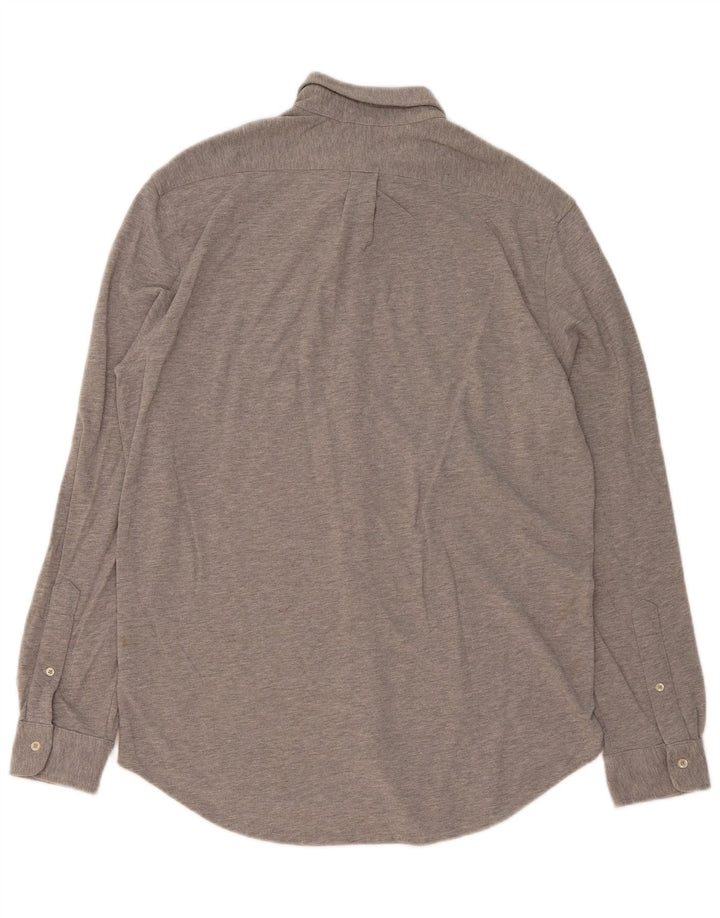 Ralph Lauren Camisa masculina de malha leve grande cinza