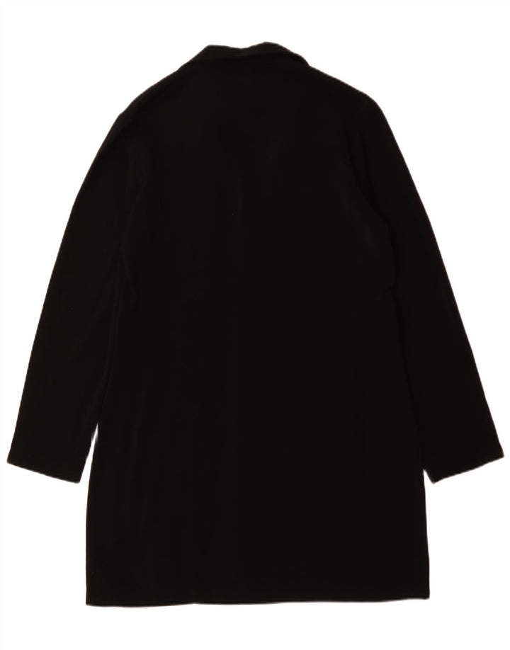 Sobretudo feminino vintage EU 40 poliéster preto médio