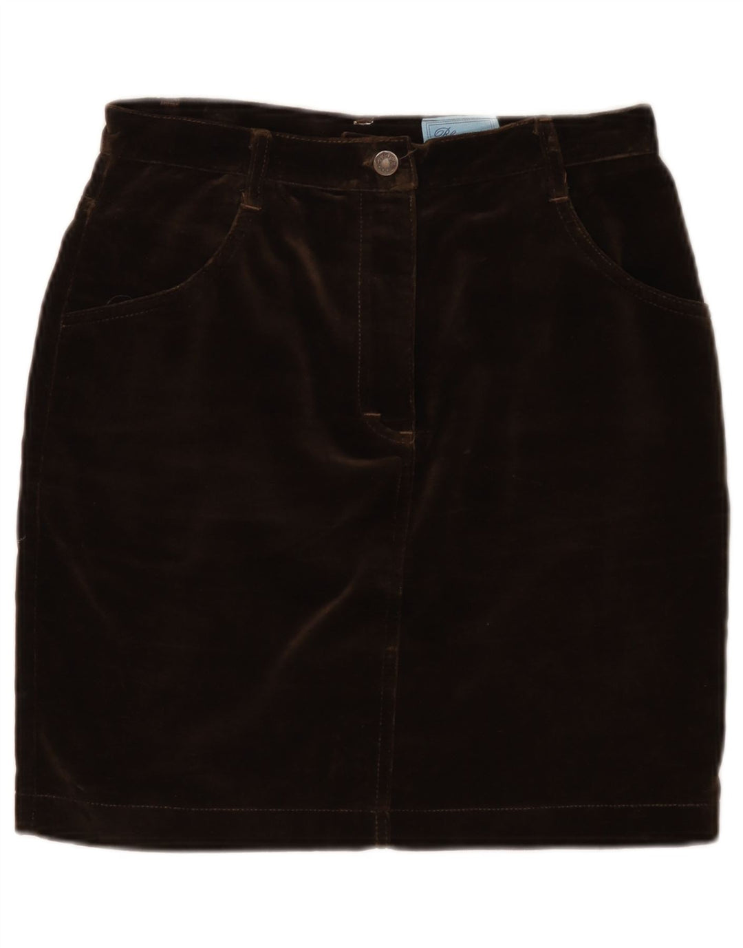 Saia lápis feminina Blumarine IT 44 médio W28 algodão marrom