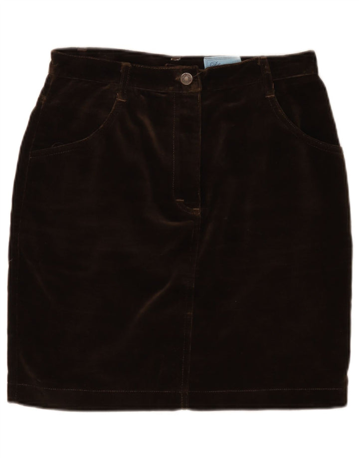 Saia lápis feminina Blumarine IT 44 médio W28 algodão marrom