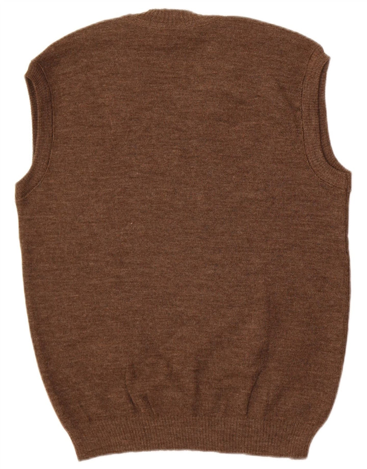 Camiseta regata masculina Strickmoden EU 54 XL lã marrom