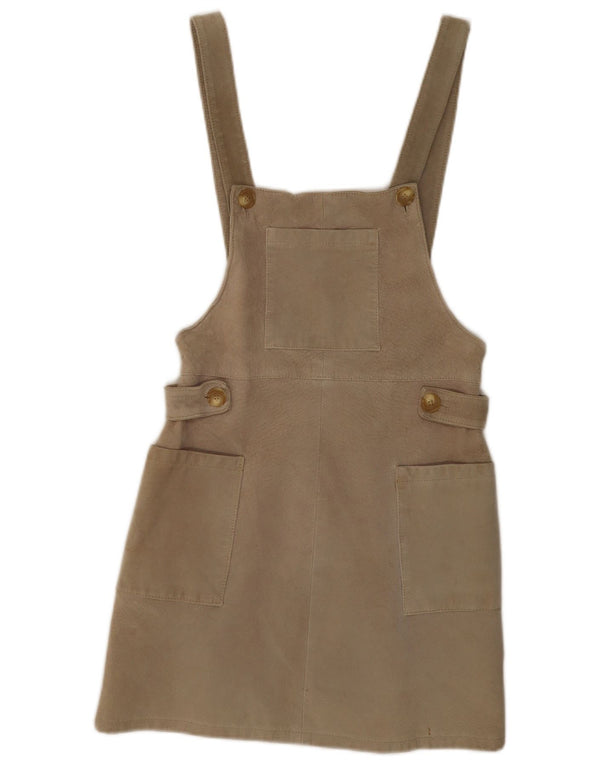 Saia feminina vintage de camurça W28 bege médio