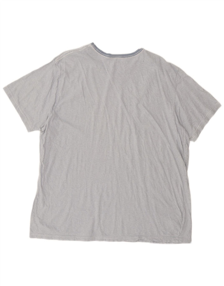 Camiseta masculina Eddie Bauer Top 2XL algodão listrado cinza