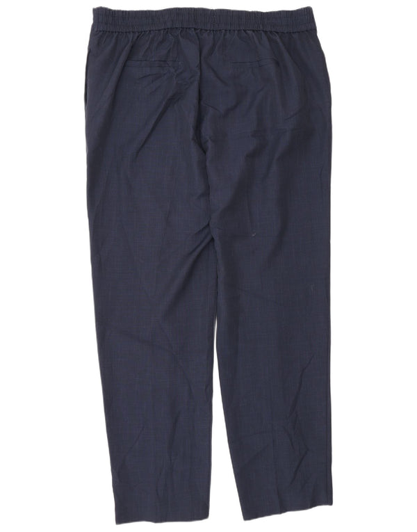 Calça chino reta feminina Marks & Spencer Reino Unido 18 XL W36 L30 azul marinho