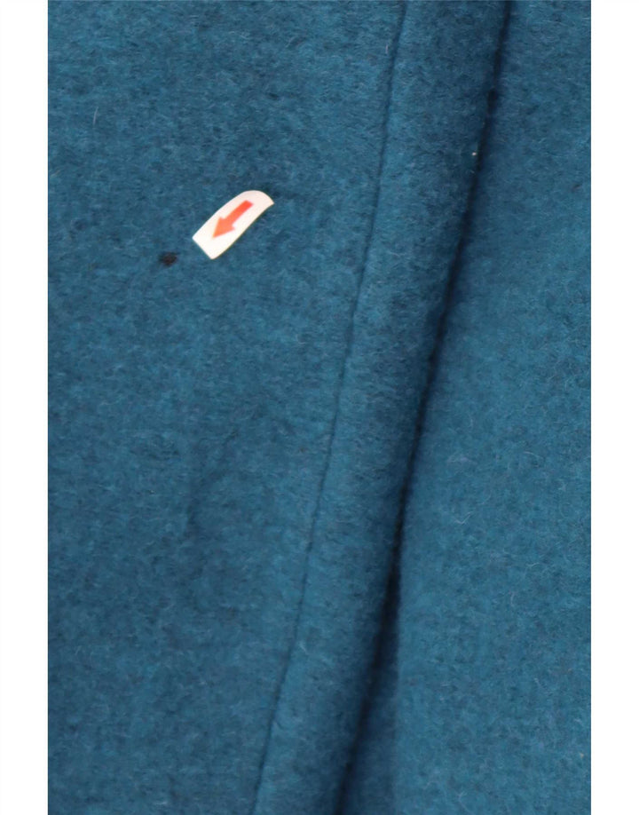 Sobretudo feminino Zara UK 14 poliéster azul marinho médio