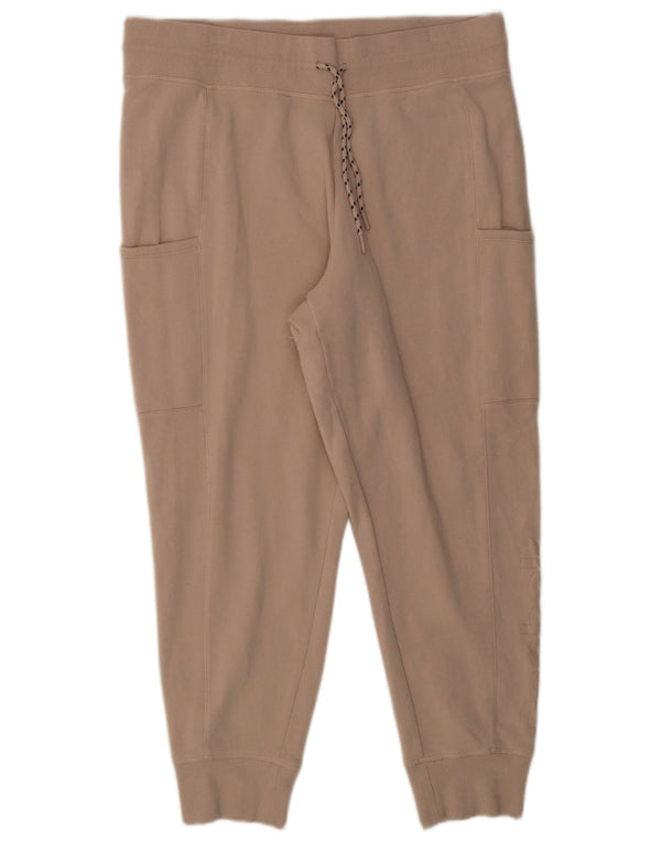 Calça feminina Reebok Graphic Tracksuit Joggers UK 18 XL algodão bege