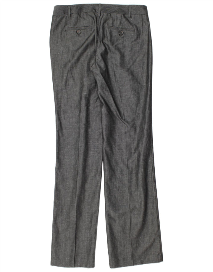 Calça feminina reta casual MASSIMO DUTTI UE 38 pequena W28 L34 cinza