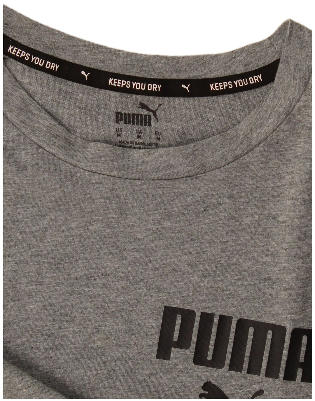 Camiseta masculina Puma Graphic Top cinza médio manchado
