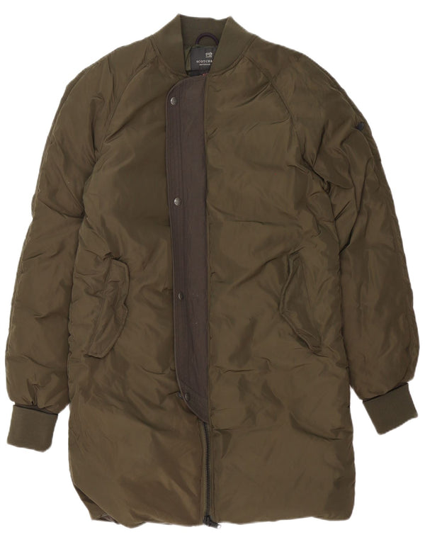Casaco acolchoado feminino Scotch & Soda UK 38 verde médio