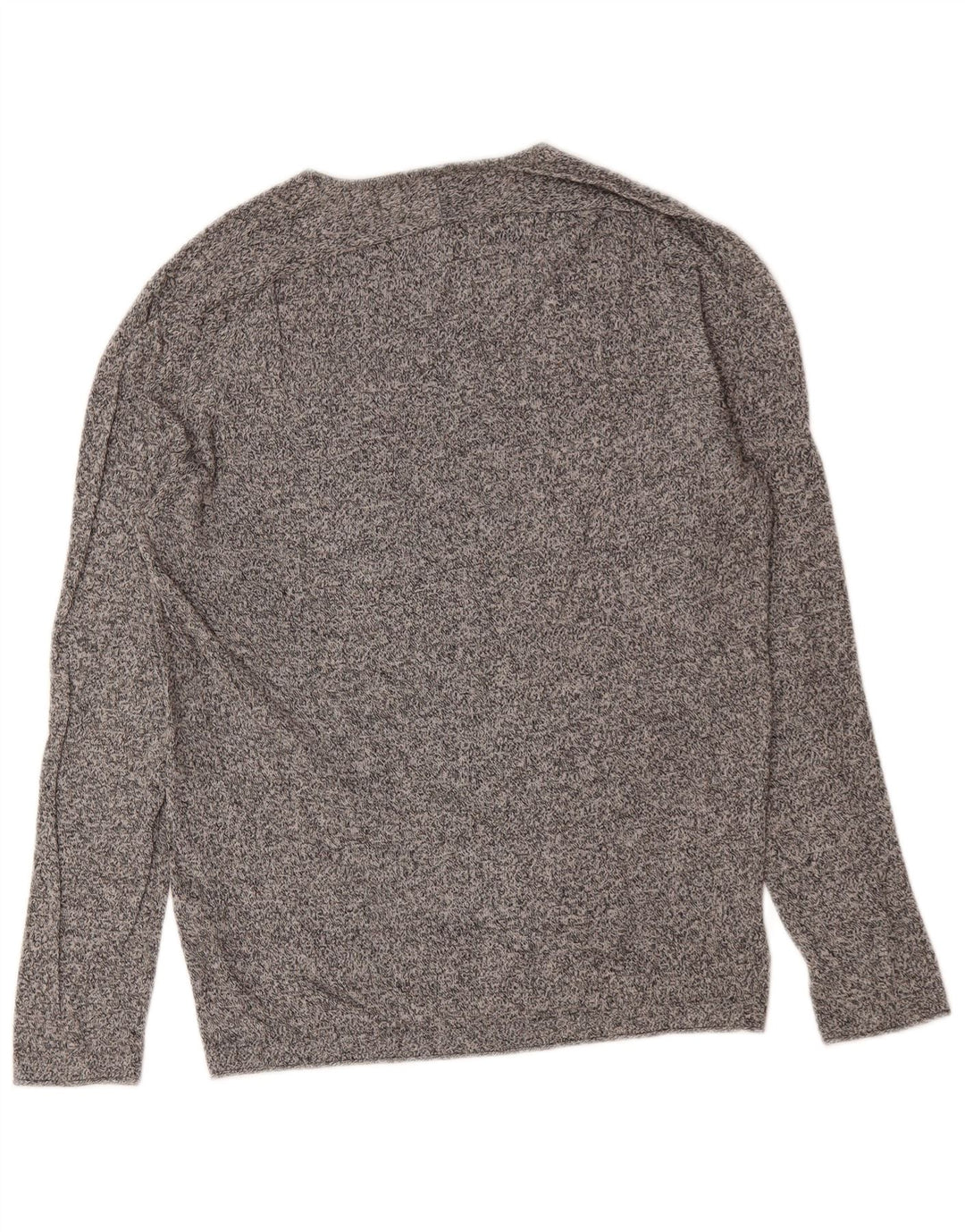 Suéter masculino ZARA com gola canoa e algodão manchado cinza pequeno