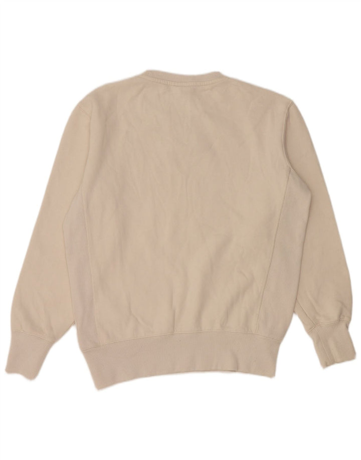 Superdry moletom gráfico masculino jumper médio algodão branco