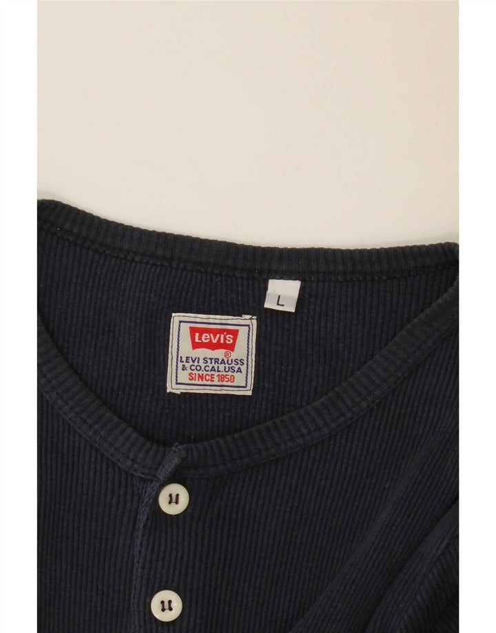 Camiseta feminina Levi's UK 14 grande azul marinho