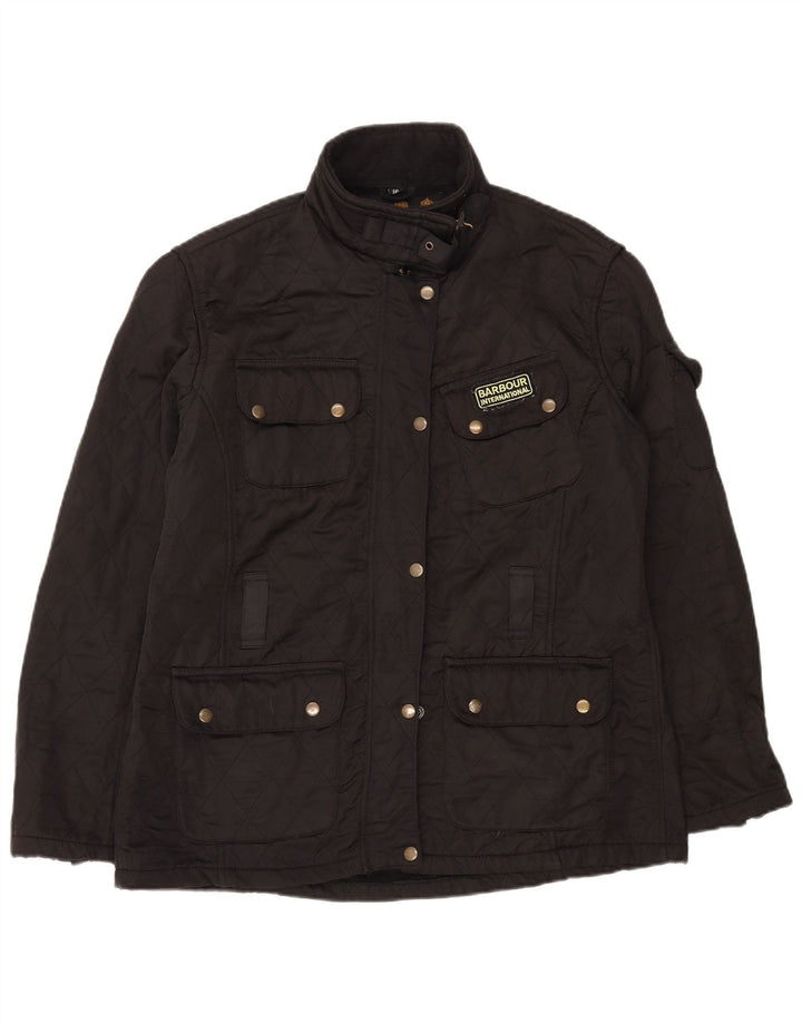 Jaqueta acolchoada feminina BARBOUR UK 16 grande preta