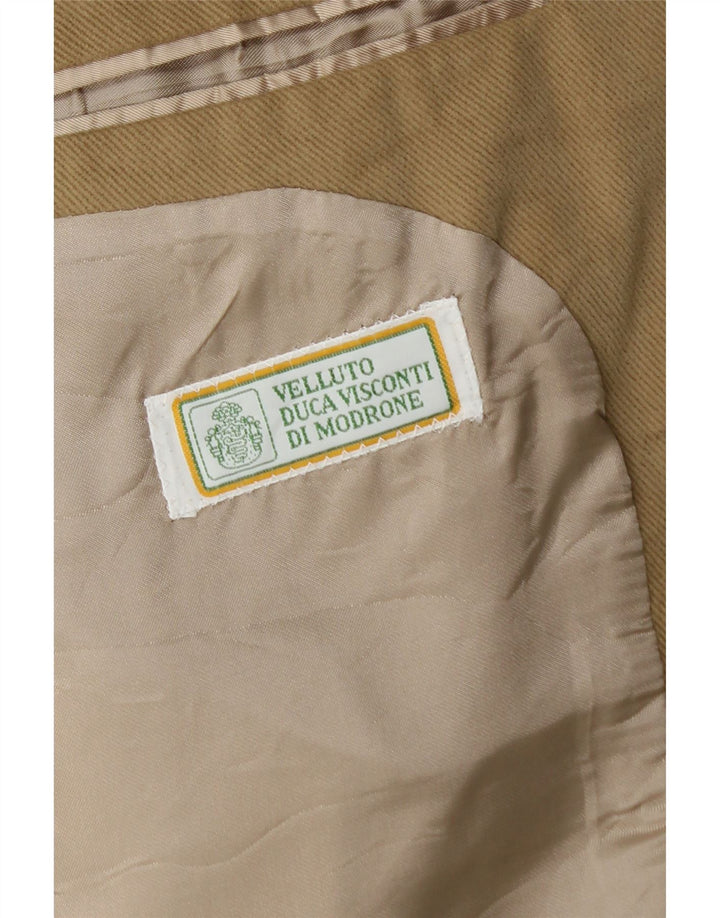 Jaqueta blazer masculina Velluto Duca Visconti com 3 botões IT 52 XL algodão bege