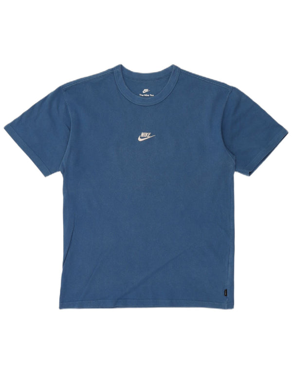 Camiseta masculina Nike Loose Fit Top pequeno algodão azul