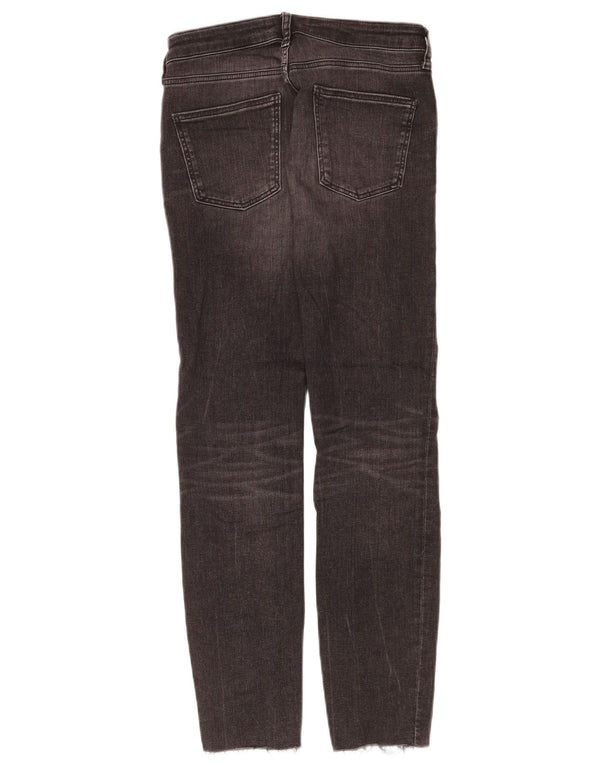Zara Jeans Slim Feminino EU 40 Médio W30 L28 Algodão Preto