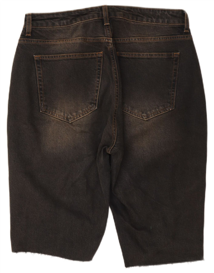 Shorts jeans feminino Topshop W30 algodão preto médio
