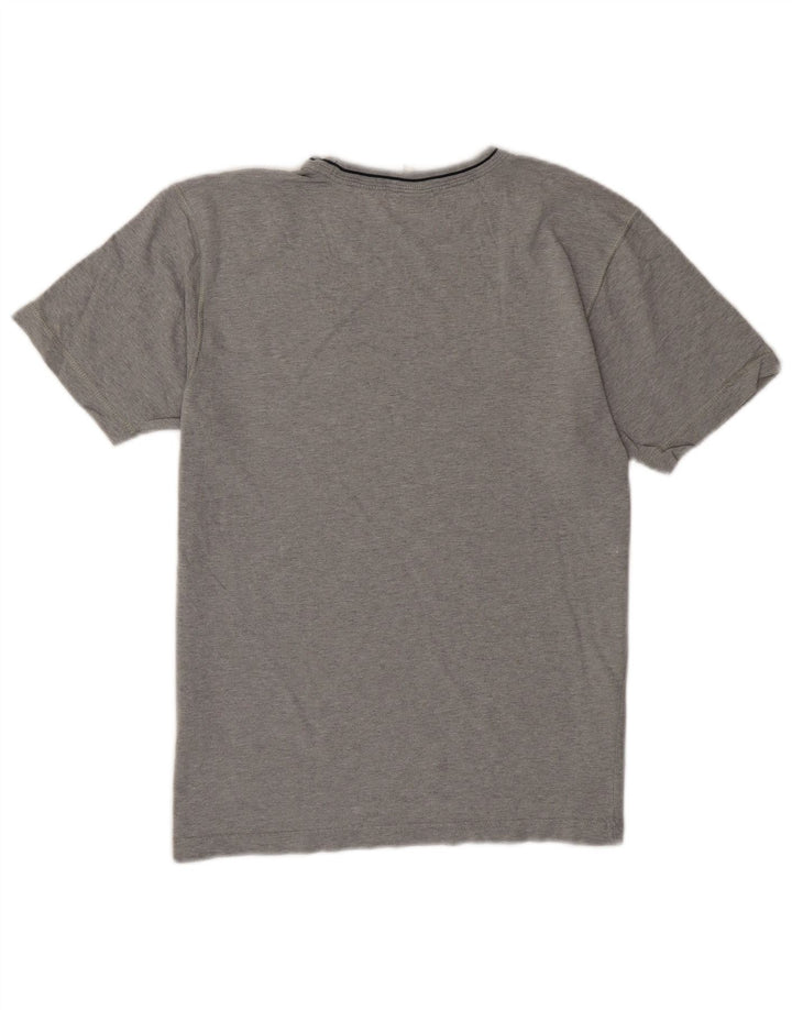 Camiseta Champion masculina gráfica Top algodão cinza médio