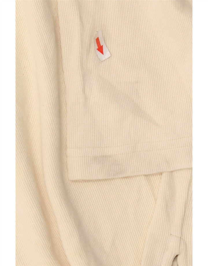Fila Mens Hooded Top Manga Longa Grande Algodão Bege