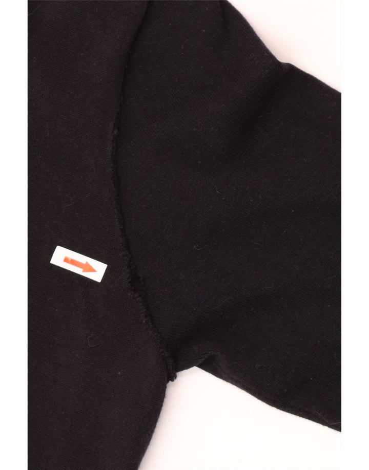 Suéter cardigã masculino Zara grande algodão preto