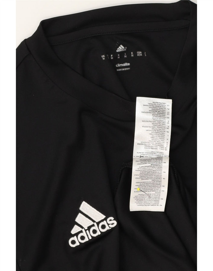 Adidas Mens Climalite Camiseta Top Médio Poliéster Preto