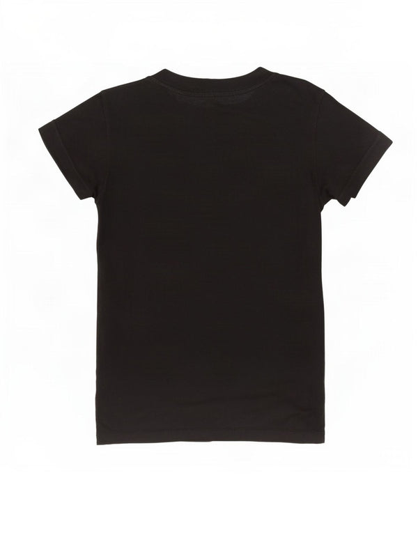 Adidas Womens Graphic T-Shirt Top UK 10 Small Black Cotton