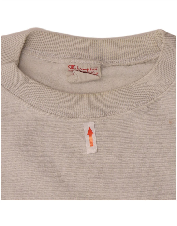 Champion moletom feminino jumper UK 20 2XL algodão branco