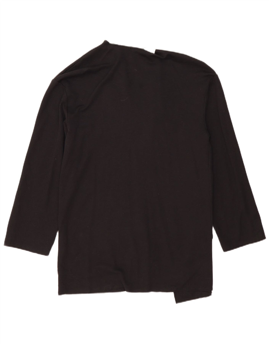 Zara Womens Longline Oversized Cardigan Top Reino Unido 10 Pequeno Algodão Preto