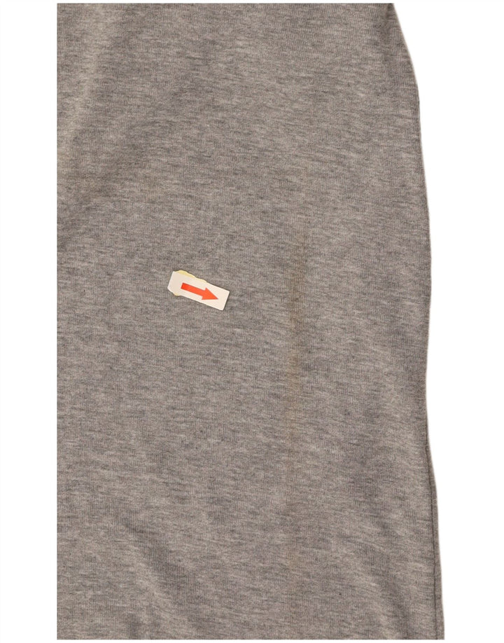 Camiseta feminina REEBOK com estampa gráfica UK 14 algodão cinza médio