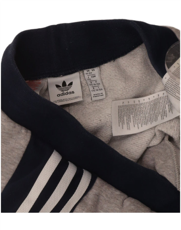 ADIDAS Boys Sport Shorts 14-15 Years  Grey Cotton
