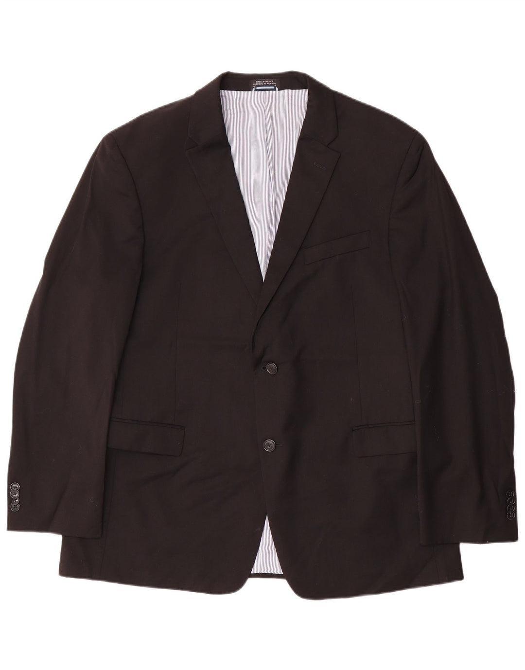 Jaqueta blazer masculina Tommy Hilfiger com 2 botões Reino Unido 44 2XL lã preta