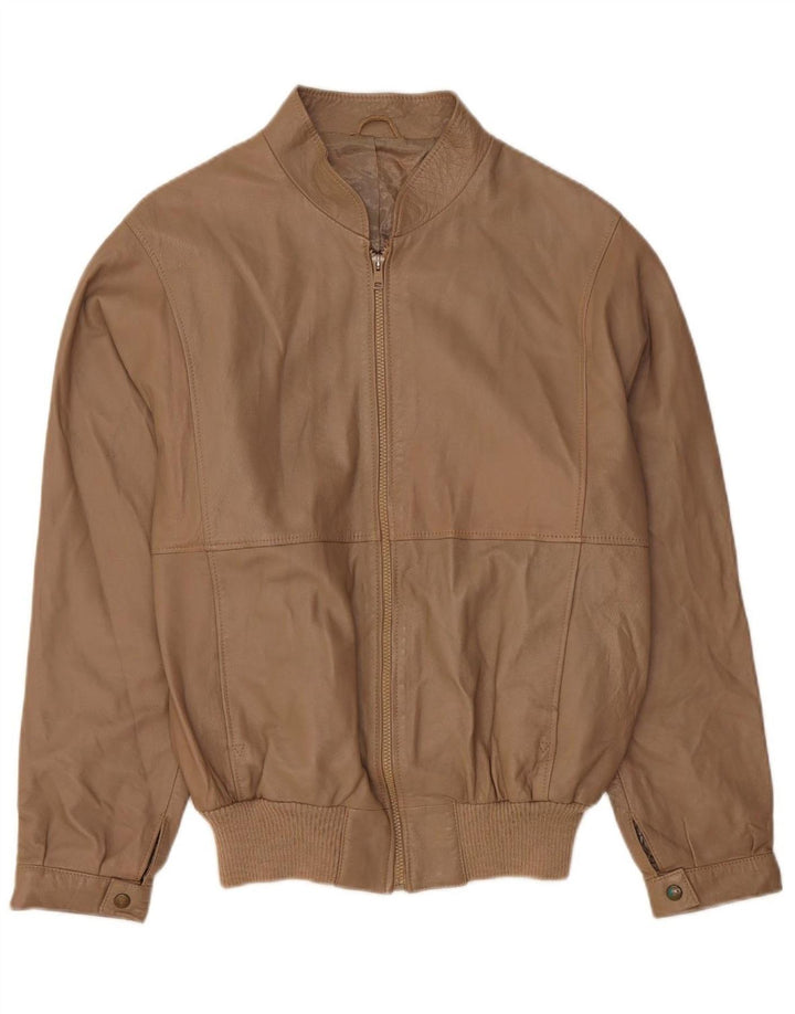 Jaqueta bomber feminina VINTAGE IT 50 XL marrom