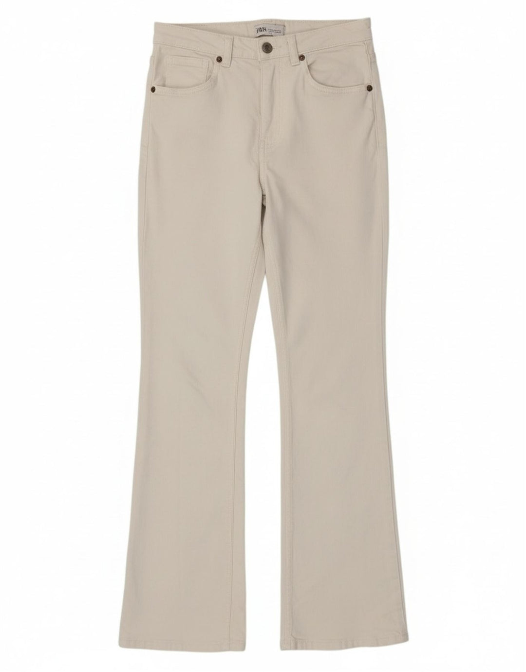 Zara Calça jeans feminina larga EU 36 XS W26 L32 Branco