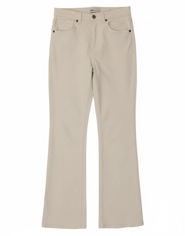 Zara Calça jeans feminina larga EU 36 XS W26 L32 Branco