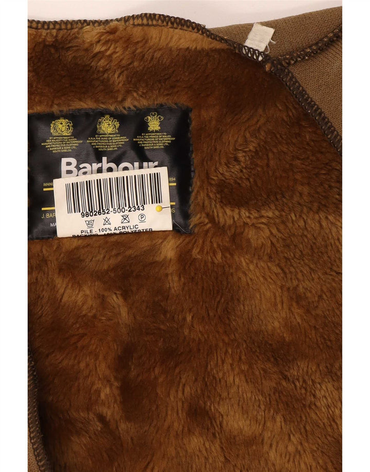 Barbour Mens Sherpa Liner Gilet Tamanho 52 Grande Acrílico Marrom