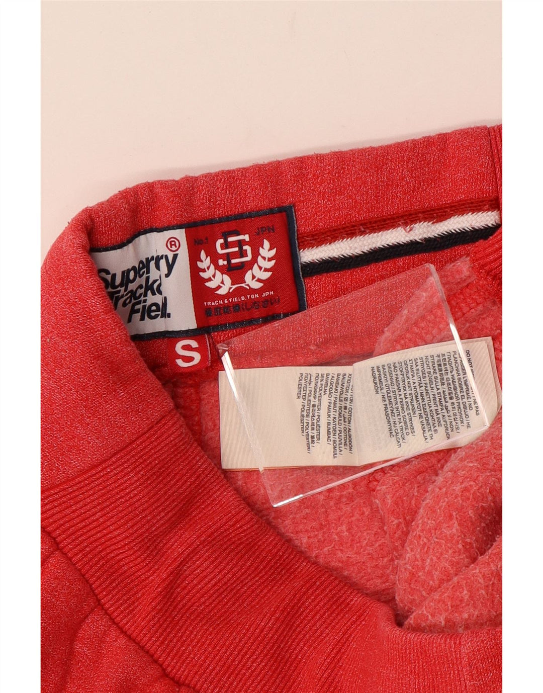 Calça de treino masculina SUPERDRY com estampa gráfica pequena de algodão vermelho