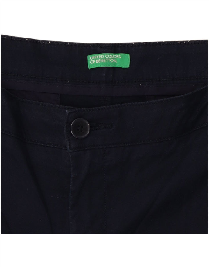 Benetton Mens Chino Shorts W34 Grande Azul Marinho