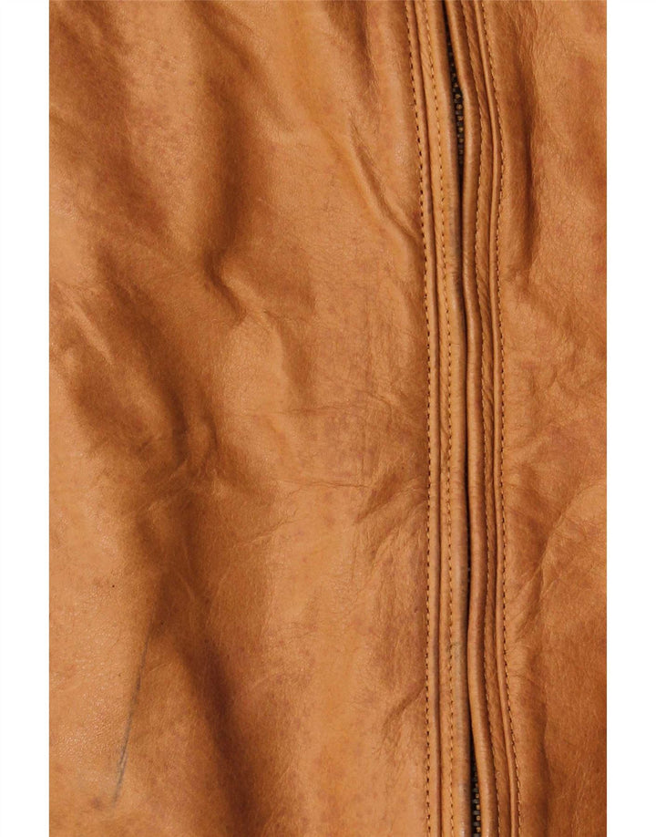 Jaqueta de couro masculina J.J.Scott IT 52 XL Bege