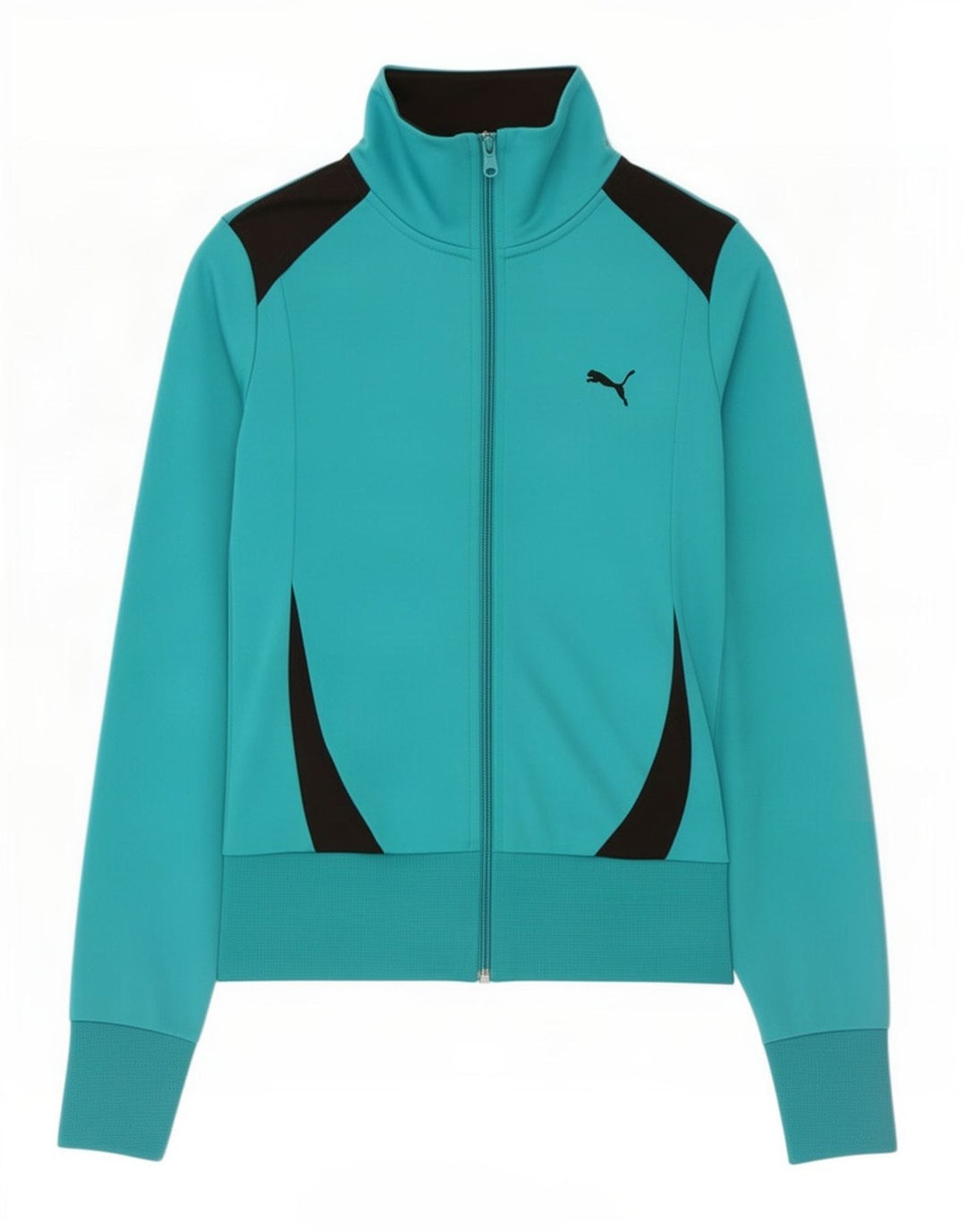 Puma Womens Tracksuit Top Jacket UK 12 Medium Turquesa Colourblock