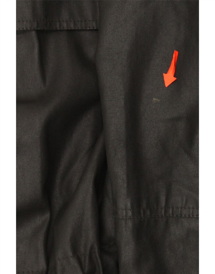 Jaqueta masculina de algodão encerado Piero Guidi UK 40 grande preta