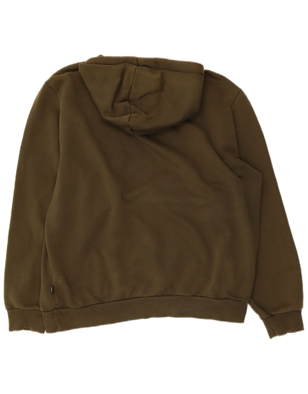 PUMA Mens Graphic Hoodie Jumper Grande Algodão Cáqui