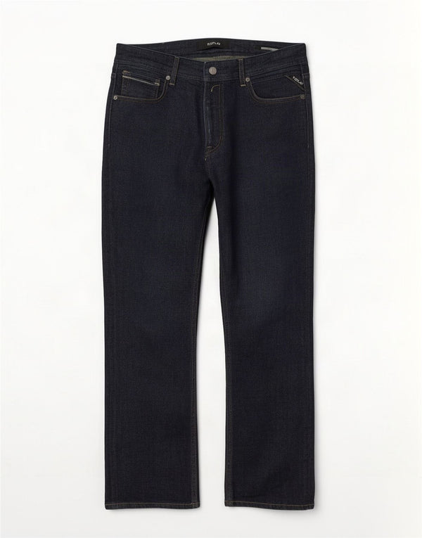 Replay Mens Grover Straight Jeans W31 L30 Azul Marinho Algodão