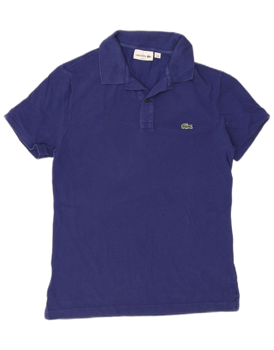 Camisa polo masculina Lacoste Slim Fit tamanho 4 algodão azul médio